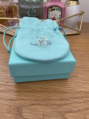 £200 • Buy Tiffany & Co Silver Paloma Picasso Graffiti XO Ring Love & Kisses 925 With Box