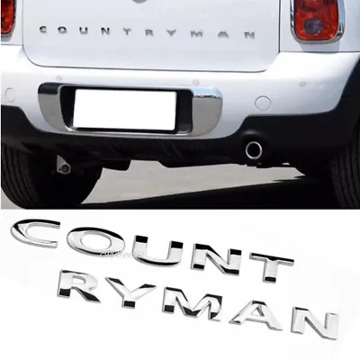 Chrome COUNTRYMAN Tailgate 3D Rear Trunk Emblem Badge For MINI Cooper R60 F60 • $29.99