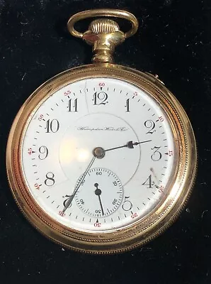 Antique Hampden Dueber Grand 14K Gold Case 17J Pocket Watch Model 3 1901 12S • $250