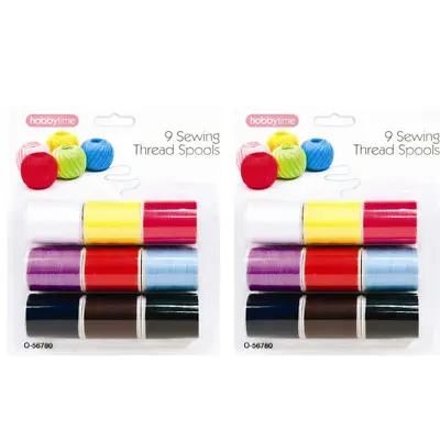 18 Pcs Cotton Sewing Thread Yarn Spool Reel Mixed Assorted Colour • £4.90