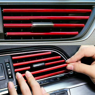 10× Car Accessories Interior Air Conditioner Air Outlet Decoration Stripes Cover • £2.95