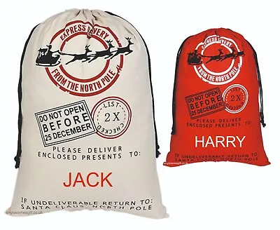 £7.98 • Buy Personalised Father Christmas Xmas Santa Sack  Extra Large 70 X 50 Cm Sack,  
