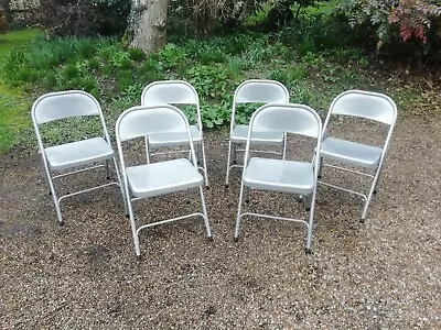 Habitat Macadam Metal Folding Chair Set Of 6  - Silver • £50
