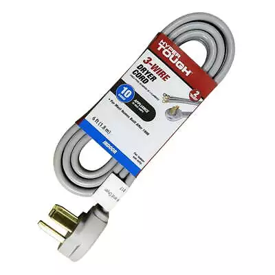  6FT 10AWG 3 Prong Gray Indoor Dryer Appliance Cord 30 Amps • $20.36