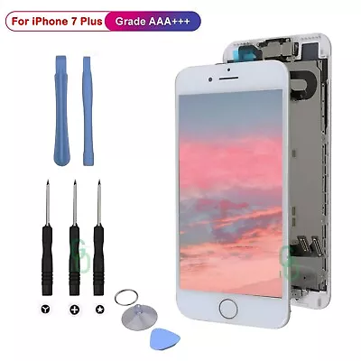 For IPhone 7 Plus LCD Screen Replacement Touch Digitizer With Home Button&Tools • £20.66