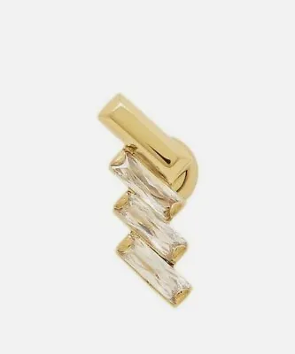 New Michael Kors Gold Tonetie Affair Baguette Crystals Stud Earrings Mkj6070 • $69