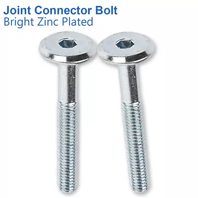 FURNITURE JOINT CONNECTOR BOLTS ALLEN KEY SOCKET BOLTS ZINC PLATED M6 - 6mm • £67.89