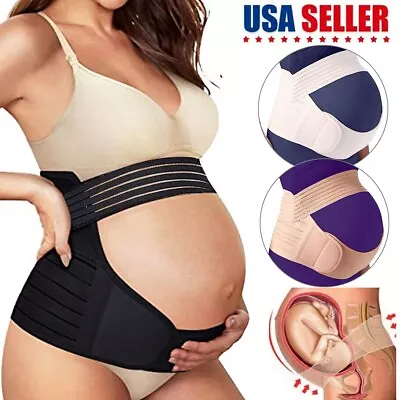 Pregnancy Tummy Belly Maternity Band Wrap Abdomen Waist Back Brace Support Belt • £7.99