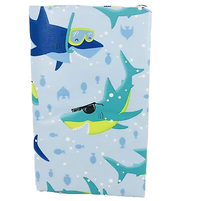 Kids Vinyl Tablecloth Playful Sharks Pool Birthday Party Decoration Asst. Sz.  • $11.95