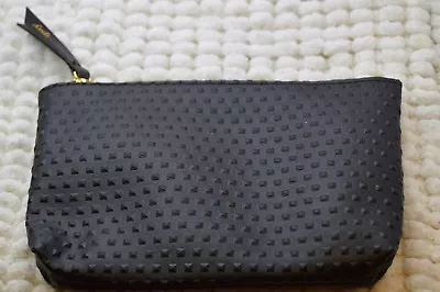 2x September 2017  Bag-make Up Bag Only Travel Size -Textured Black Bag • $10.99