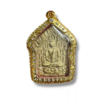 Phra Khun Paen LP Tim Wat Lahanrai Embed Takrud Micron Gold Case Thai Amulet • $99