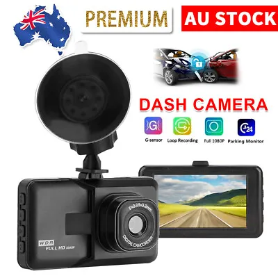 $23.95 • Buy Car Dash Camera Cam 1080P FHD Video DVR Recorder 3inch LCD 11 Languages Dashcam