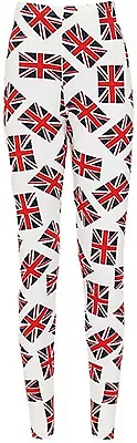UK LADIES Union Jack Flag Trouser Womens Stretch UK Print Leggings Ladies Pants • £99.99