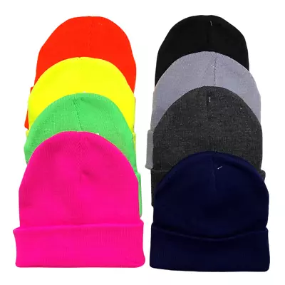 Unisex Men Women Winter Soft Warm Knit Beanie Cap Outdoor Ski Hat Plain Colours  • $6.50