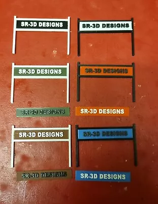 £6.60 • Buy 00 Gauge Model Railway Station Sign 6 Colours Customisable Name Set Of 2