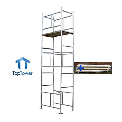 Scaffold Tower + Boards 5.5m - 4 X 2ft 6in X 18ft Work Ht DIY Galvanised Steel • £376