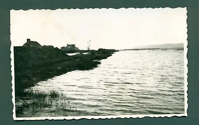 CANVEY ISLAND 1953 FLOOD WATER BOTH SIDES OF DEFENCESplain Back Card • £20