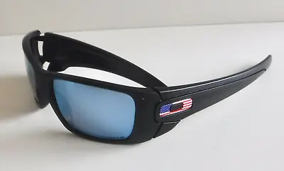 Oakley Fuel Cell Sunglasses Matte Black Polarized Deep Water Prizm Lens US Flag • $120.60