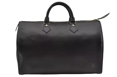 Authentic Louis Vuitton Epi Speedy 35 Hand Boston Bag Black M42992 LV 7376I • $630