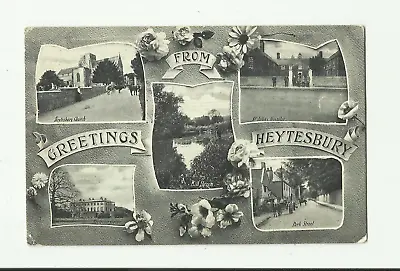 Heytesbury Greetings  1908.  Nr. Warminster & Codford. Original Hibberd Pc. • £3