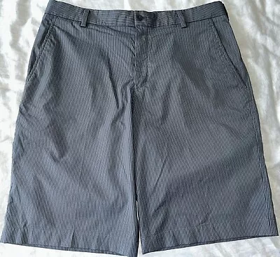 Nike Golf Shorts Gray Pin Stripe Dri Fit Flat Front Men’s Size 33 Exc Cond!! • $13.45