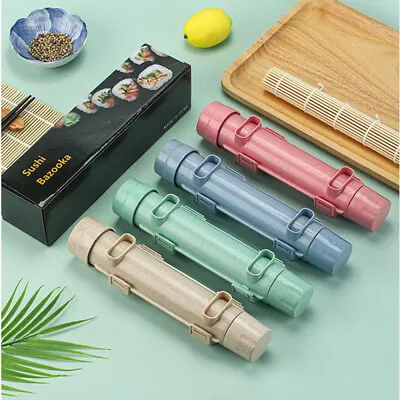 Sushi Roller Maker Bazooka Mold Rice Rolling DIY Kitchen Tools Kit • £7.95