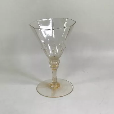 1920's Murano Green Glass Goblet With Applied Gold( Multiple Available) • $85