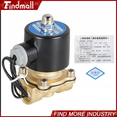 1/2 In 12V DC Brass Electric Solenoid Valve NPT Gas Water Air Normally Closed • $23.15