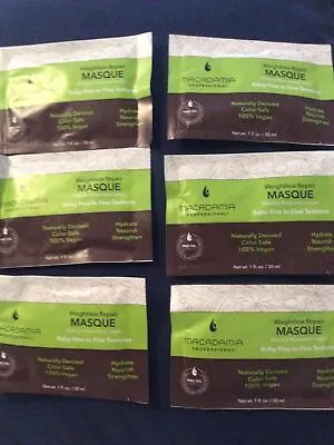 LOT Of 6 Macadamia Natural Oil Deep Repair Masque Hair Repair Treatment 1 Oz • $26.99
