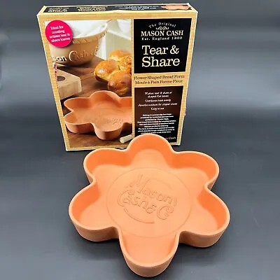 Vintage Mason Cash Tear And Share Flower Shaped Bread Form Terracotta Mold Boxed • $25.49