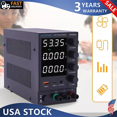 DC Bench Power Supply Lab Variable Adjustable Switching Regulated 0-60V 0-5A USA • $68.62