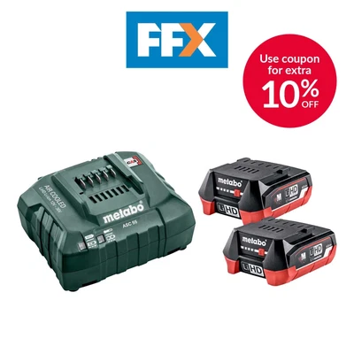 £121.39 • Buy Metabo Basic Set 12V LiHD 12v 2x4.0Ah LiHD Battery Charger Set Ultra-M Tech