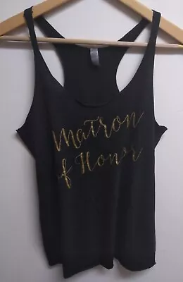 Matron Of Honor Gold Glitter Size M Women's Tanktop • $5