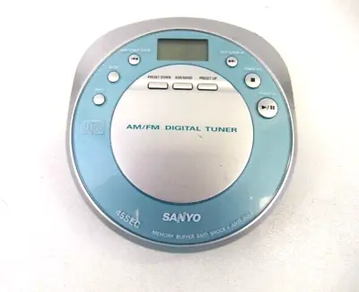 Sanyo CD Player Portable Silver Purple CDP-T100 Vintage Retro Rare • $122.35