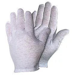 Memphis J8621C Ladies White Lisle Inspector Gloves Med. Wght Sz Small (12 Pair) • $11.94