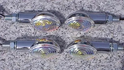 Set Of Four Chrome/Iridium CATEYE MOTORCYCLE TURN SIGNALS • $9.95