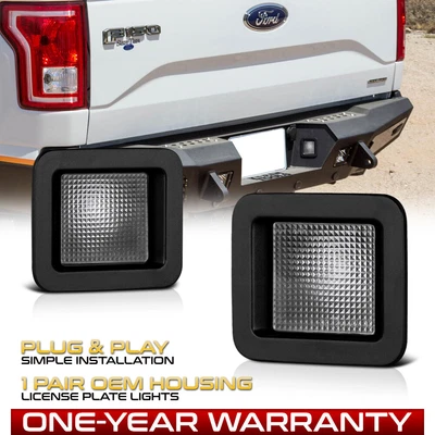$11.52 • Buy 2PCs OE-Style License Plate Light Lamp Assembly 2015-2022 Ford F-150 Replacement