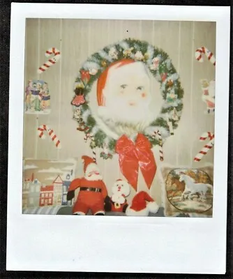 Vintage Polaroid Photograph Beautiful Christmas / Santa Decorations • $10