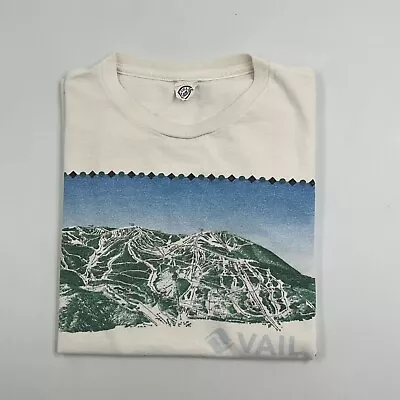 $29.99 • Buy Vintage Vail Mountain Long Sleeve T Shirt - Ski Resort White Tee - Men's Size L