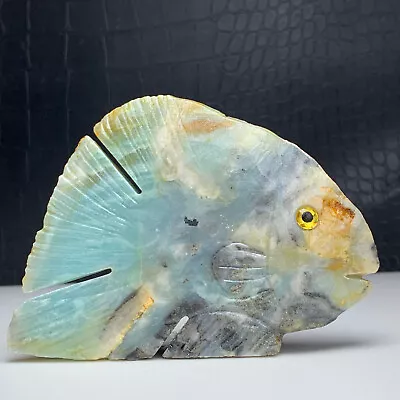 148g Natural Crystal Mineral Specimen. Amazon Stone. Hand-carved. The Fish.QL • $7.50