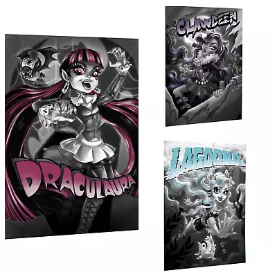 Monster High Reel Drama 8x11 Draculaura Clawdeen Lagoona Posters • $29.99