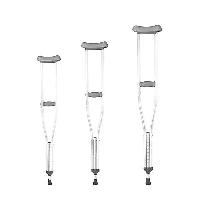 Underarm Crutch Lightweight Nonslip Adjustable Height For Women Adult Men • £30.34