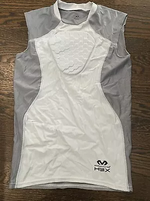 Boys McDavid Hexpad Grey Baseball Heart Guard Shirt Chest Protector Youth Medium • $14.99
