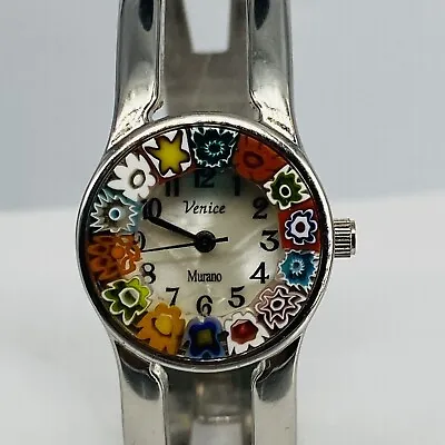 Murano Glass Murrina Vera Artigianale Garel Venice Cuff Bracelet Watch Works • $24.95