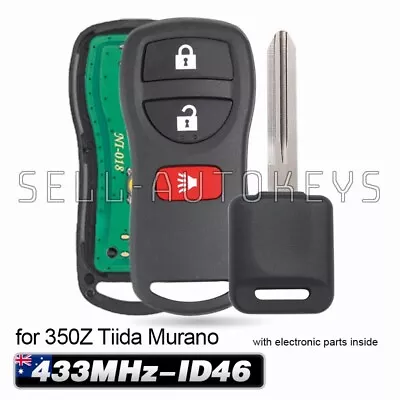 ID46 For Nissan 350Z Tiida Murano 2005-2013 3B Complete Keylss Remote Key Fob • $27.69