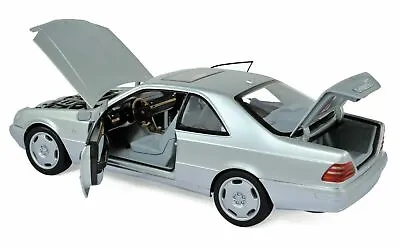 NOREV 1998 Mercedes S-Class S600 Coupe Silver Metallic 1:18 LE 1000*New Item! • $299