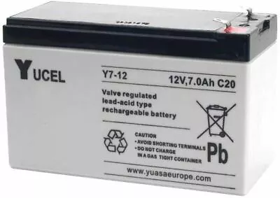 Yuasa Y7-12 - Valve Regulated Lead Acid Battery Yucel • £25.99