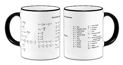 Physics Maths Science A Level College University Gift Mug + Black Rim/Handle • £8.99