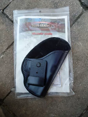 ROSS LEATHER Black Leather Inside The Pants J Hook Holster For Glock 19 23 32 RH • $20