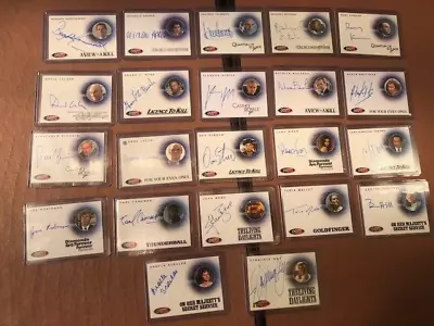 James Bond 46 Different Autographs + 1 Double Very Cheap Starting Price • £124